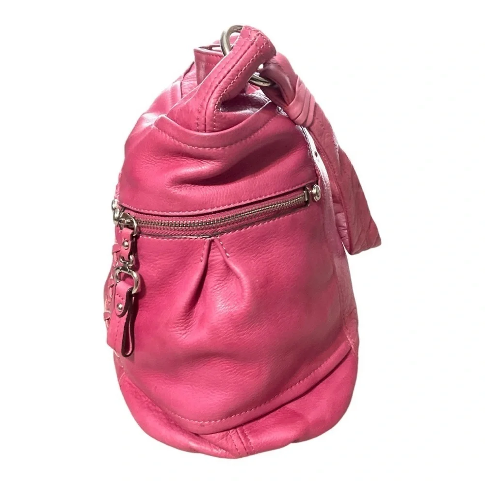 B Makowsky Soft Leather Pink Handbag
